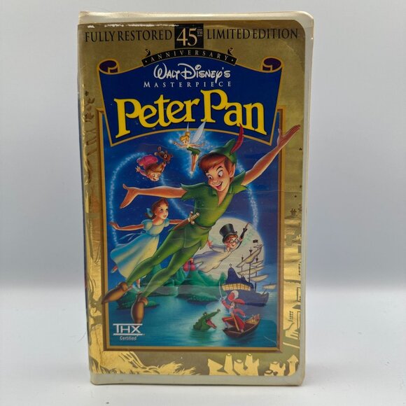 Walt Disneys Peter Pan VHS 45th Anniversary Masterpiece Limited Edition THX - Picture 1 of 3